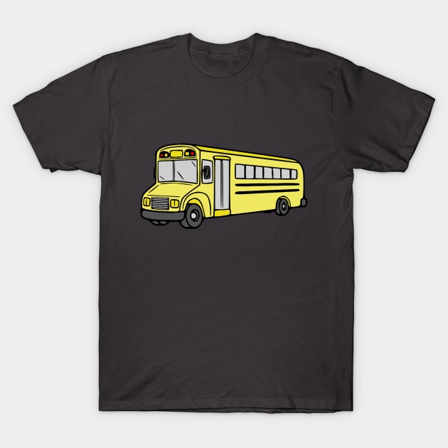 Yellow School Bus T-Shirt by KayBee Gift Shop